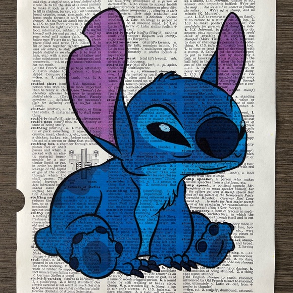 Stitch Themed Dictionary Prints - Set of 4 - Picture 2 of 5